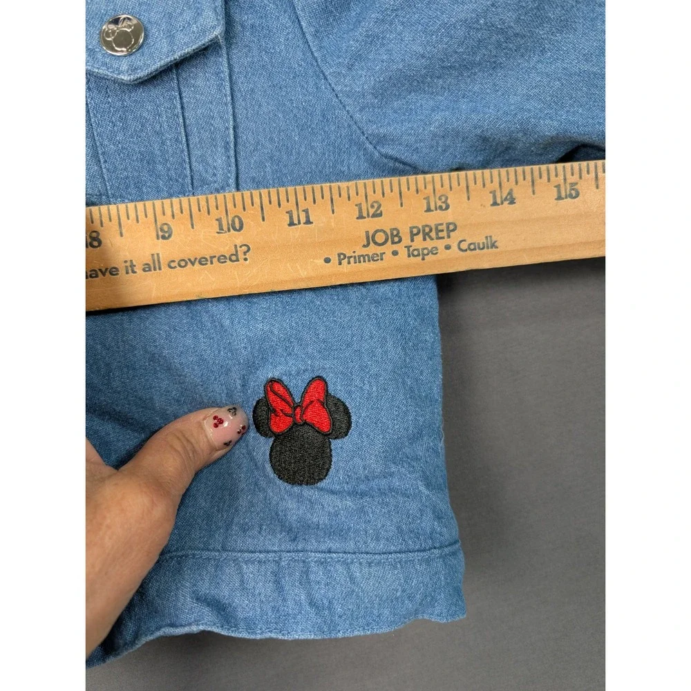Disney Baby Minnie Mouse Denim Jacket Sherpa Collar Blue 18M